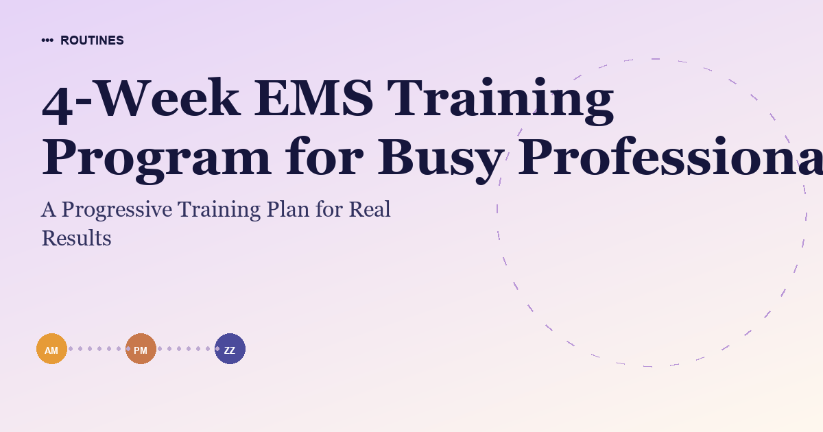 4-Week EMS Training Program for Busy Professionals