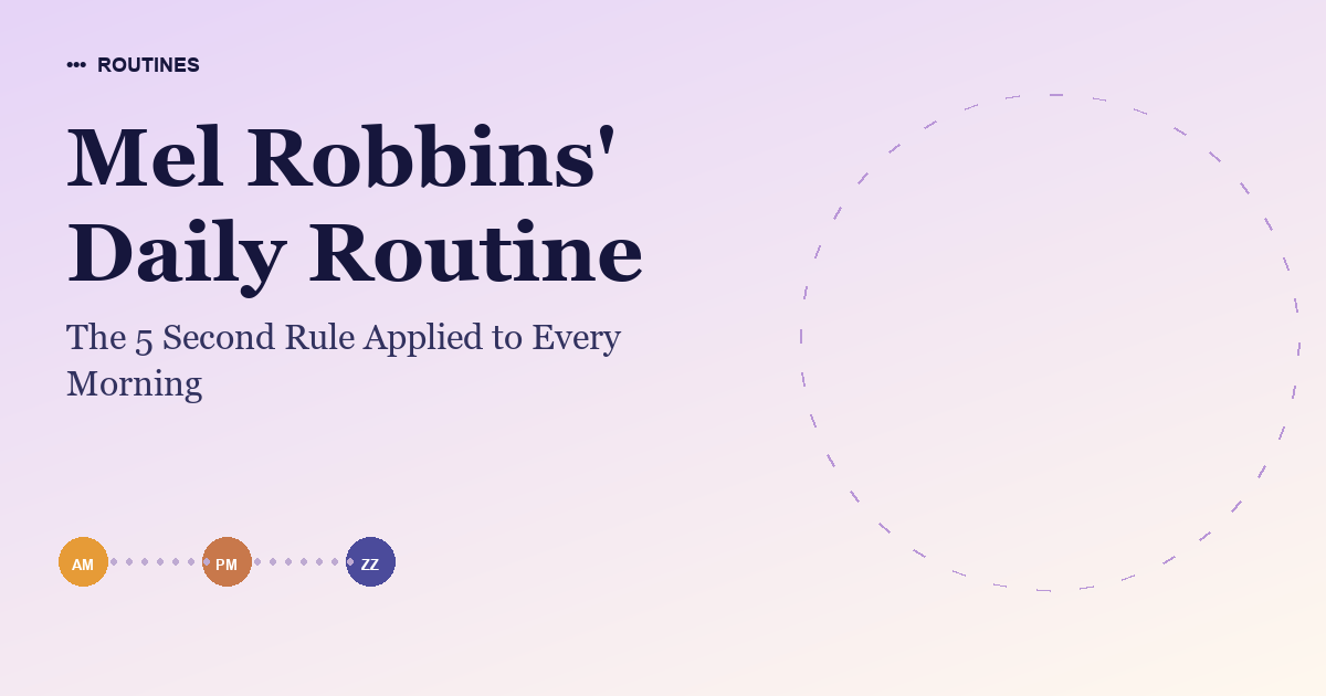 Mel Robbins' Daily Routine