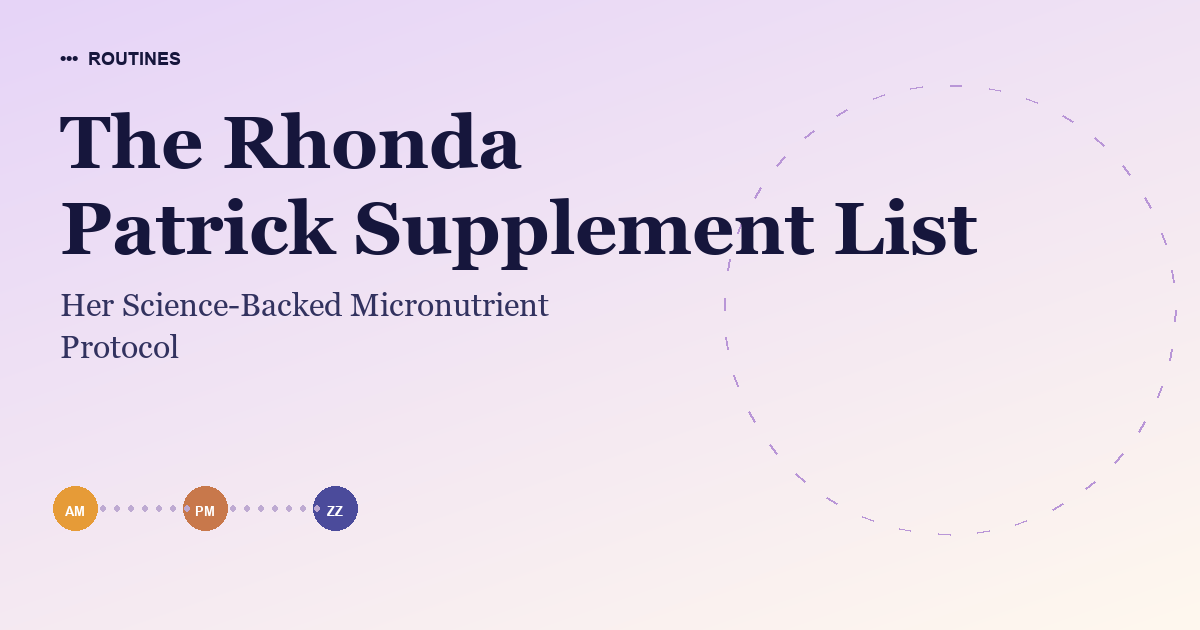 The Rhonda Patrick Supplement List