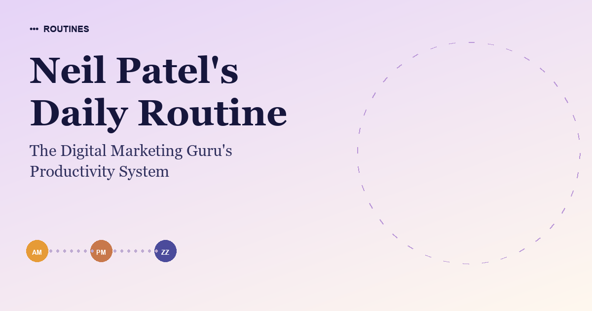 Neil Patel's Daily Routine
