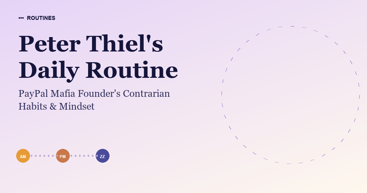 Peter Thiel's Daily Routine