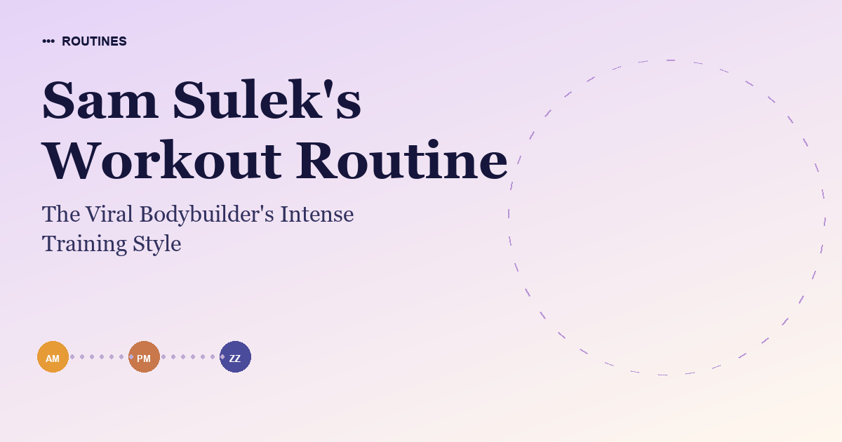 Sam Sulek's Workout Routine