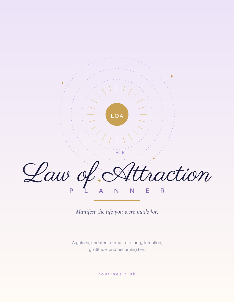 Law of Attraction planner cover